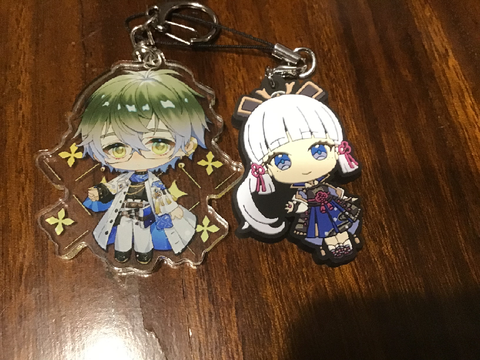 i got rly cute keychains <3 (feat. ike eveland and kamisato ayaka)