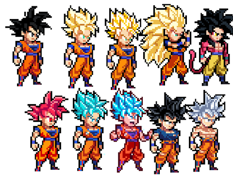 All SWL Goku Sprites