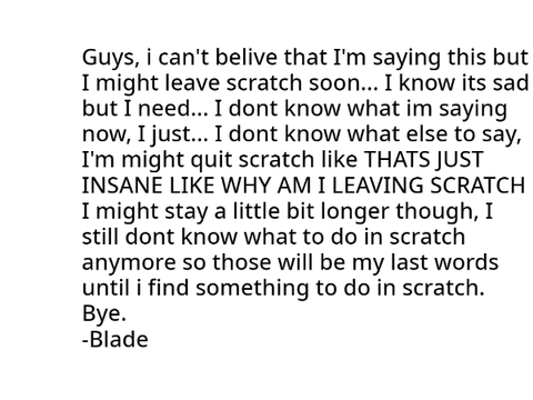 Goodbye :(