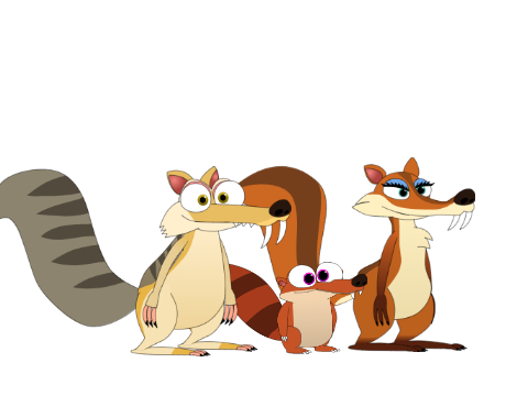Remix and do something with Scrat, Baby Scrat, and Scratte