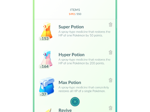 My Pokémon go items.