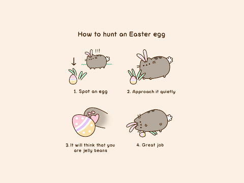 How to hunt an Easter egg! (Pusheen's way)