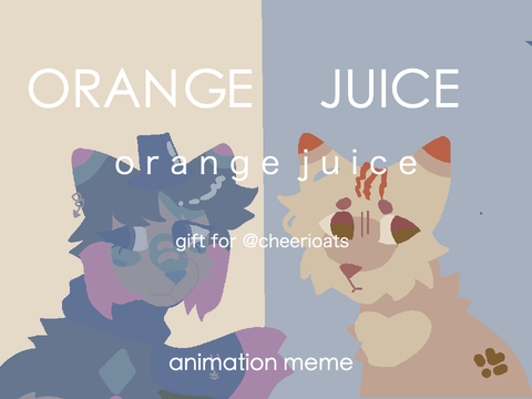 orange juice // meme, gift for @cheerioats