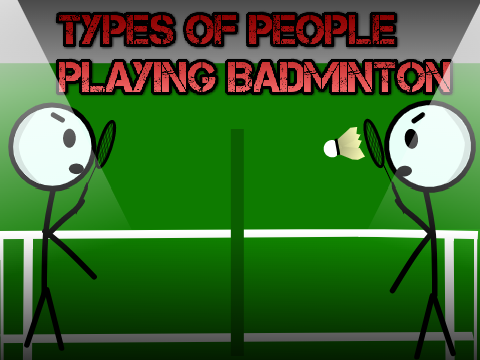 Types of people playing badmintion
