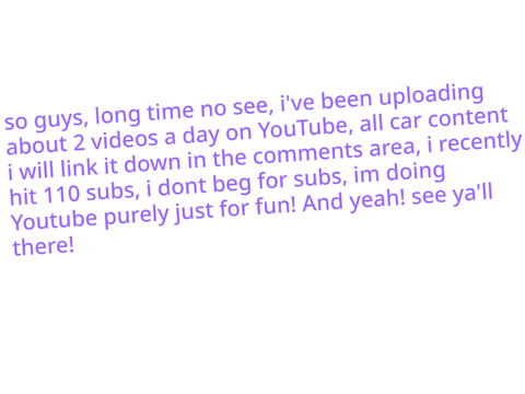 Going on to YouTube!!