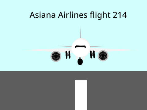 Asiana Airlines flight 214 bad crash animation