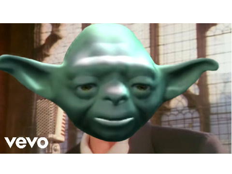 Rick astley all funny versions.
