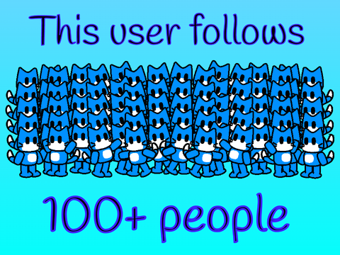 This user follows 100+ pepole