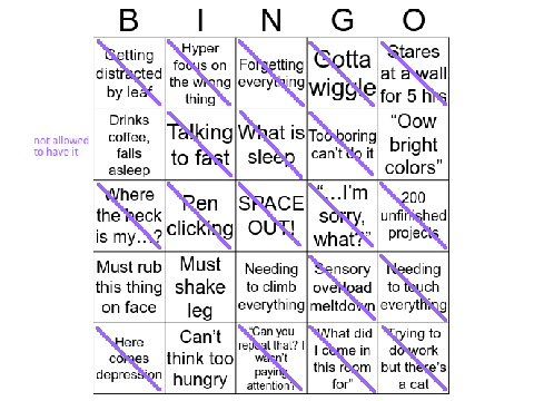 ADHD Bingo remix