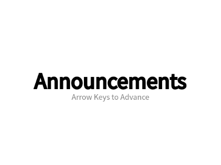 Big Announcements!