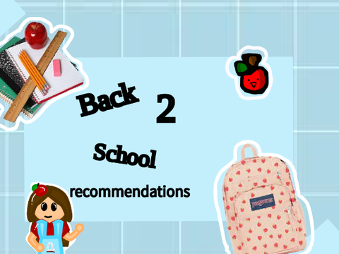 ✧ Back to school recommendations