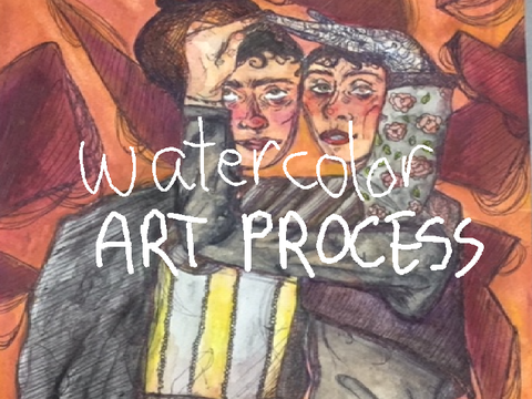 Luscious Confidence - Watercolor Art Process