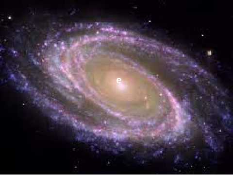 A galaxy saying "e".