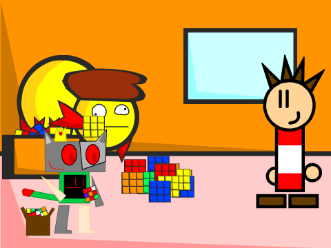 add yourself making rubik's cubes 