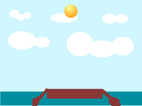don't touch the water! (this is a homework)