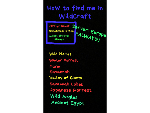 How to find me (Shadow Thunder) in WildCraft