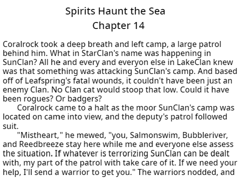Spirits Haunt the Sea Chapter 14