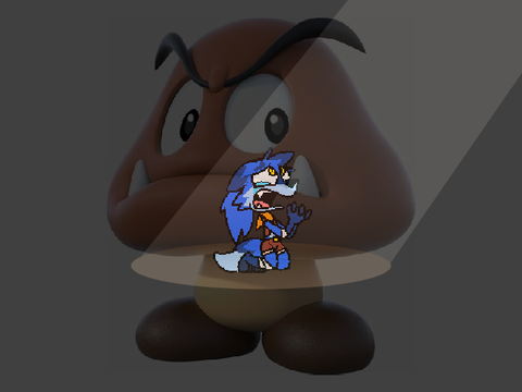 Larry turns into a GOOMBA