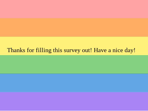 LGBTQIAP+ Survey answers