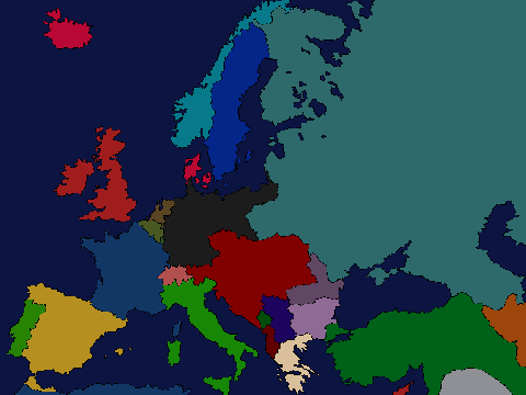 1914 Europe Map