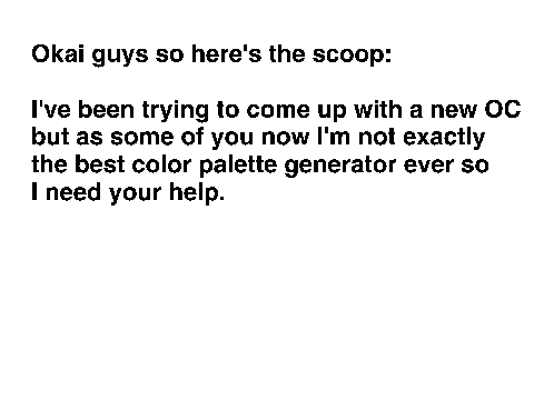 ◉ I Need A New OC Contest ◉