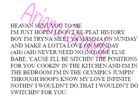 ARIANA GRANDE POSITIONS-BACKING TRACK-LYRICS-NOT KARAOKE