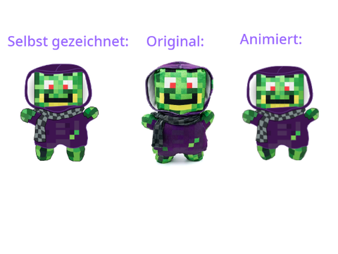 Selbstgezeichneter Mini-Evil-Paluten vs. Original