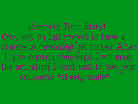 Comment animation