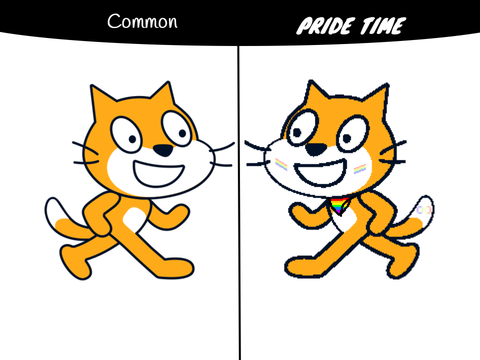 I tried to remake scratch cat but with PRIDE