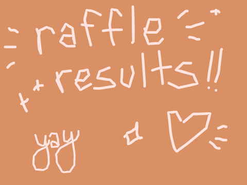 raffle results !! ⊹∘*₊