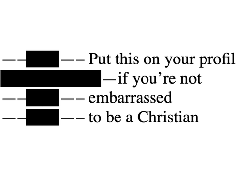 Post this on your profile if you are christian