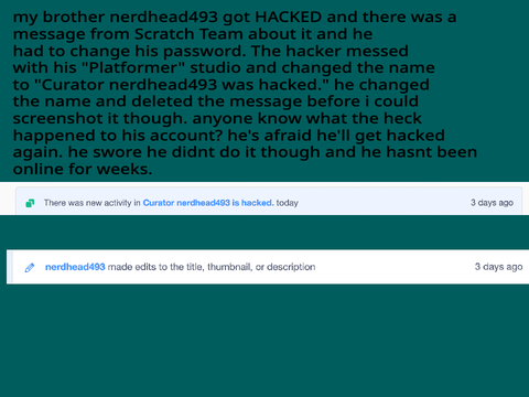 My brother was HACKED