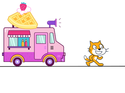 Scratch Cat gets hit by a food truck