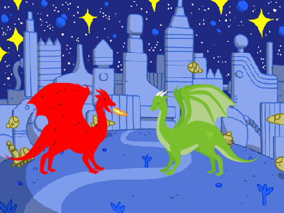 Dragon fighting game.