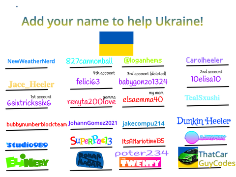 Add your name to support Ukraine 