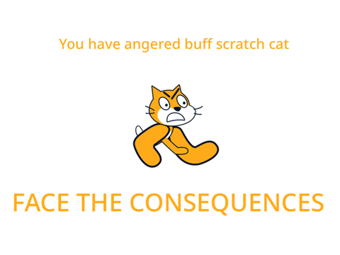 Buff scratch cat