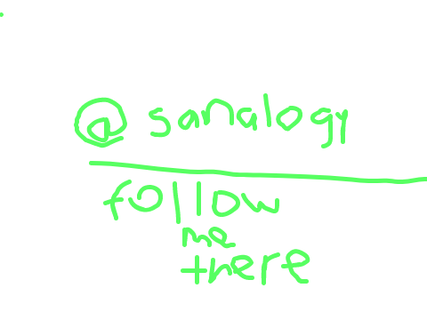 follow me at @sanalogy