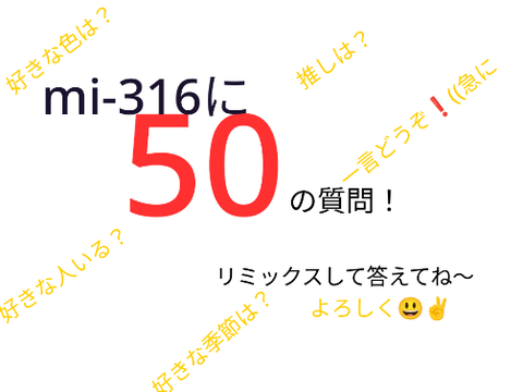 mi-316に50の質問！