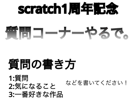 1周年記念　質問コーナー受付