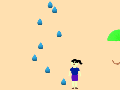 Umbrella and rain