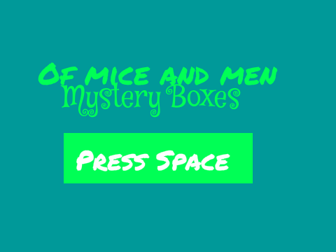 Of Mice And Men mystery boxes