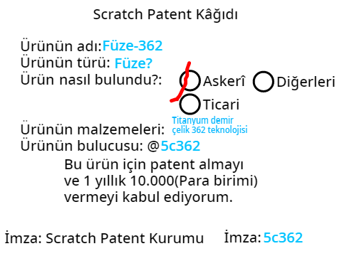 Patent Belgesi Füze-362
