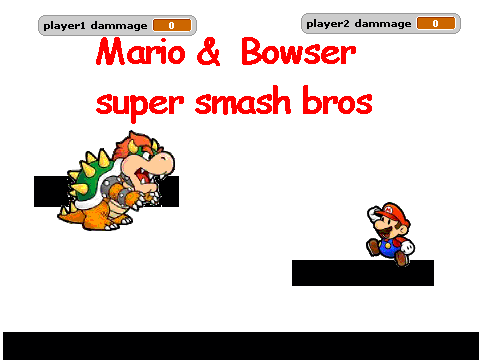 Mario and Bowser Super Smash bro's