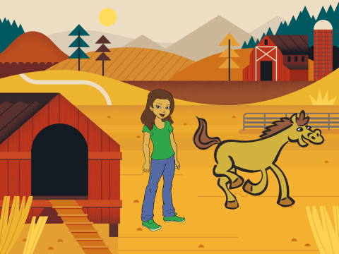 Abby and the horse (video sensing)