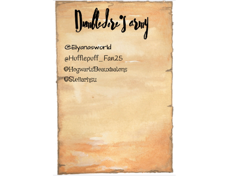 Sign if you'd like to join Dumbledore's Army  