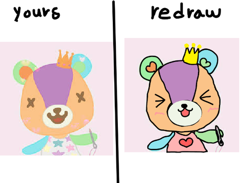 I redrew your Character