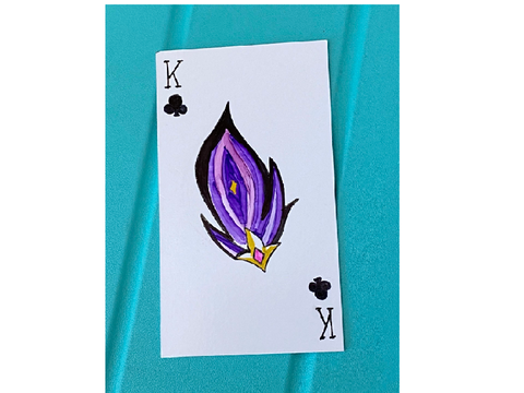 Keqing-Themed Poker Card