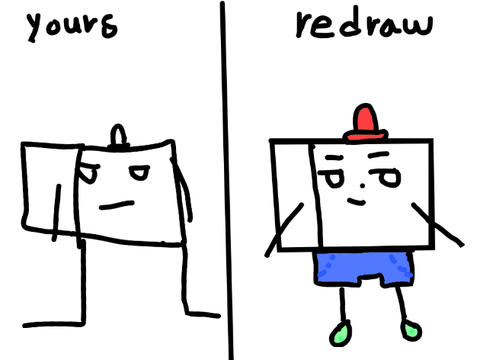 I will redraw your Character remix remix