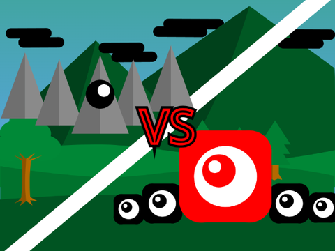 目玉 VS 針 プラットフォーマー