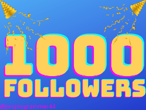 Thank You for 1000 Followers